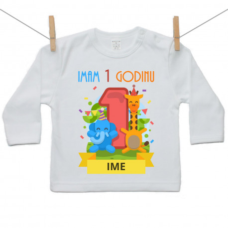 Majica s dugim rukavom Imam 1 godinu Majica s dugim rukavom Imam 1 godinu