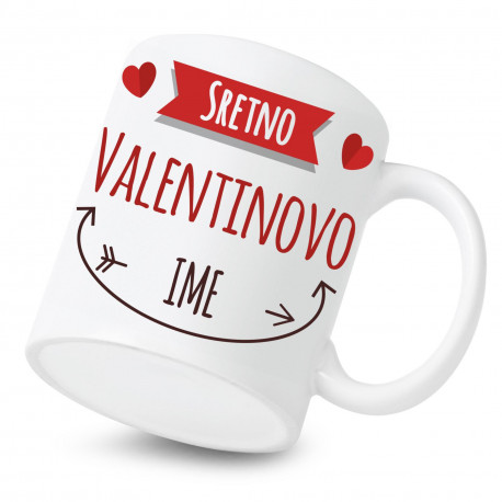 Keramička šalica Sretno Valentinovo