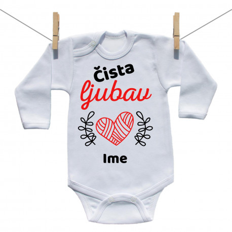 Bodije s dugim rukavom Čista ljubav Bodije s dugim rukavom Čista ljubav