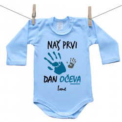 Plave bodije s dugim rukavom Naš prvi Dan očeva