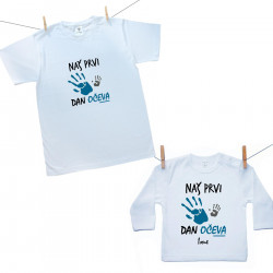 Obiteljski set (majica s dugim rukavom) Naš prvi Dan očeva