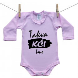 Roze bodije s dugim rukavom Takva kći