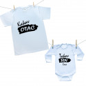 Obiteljski set (bodije s dugim rukavom) Kakav otac, takav sin