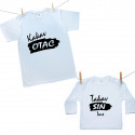 Obiteljski set (majica s dugim rukavom) Kakav otac, takav sin