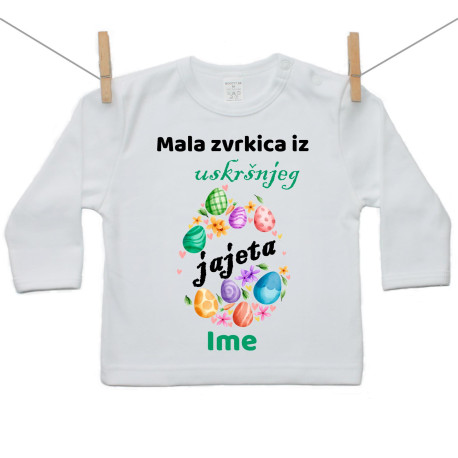 Majica s dugim rukavom Mala zvrkica iz uskršnjeg jajeta Majica s dugim rukavom Mala zvrkica iz uskršnjeg jajeta