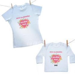 Obiteljski set (majica s dugim rukavom) Prvi zajednički Majčin dan