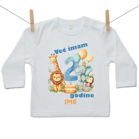 Majica s dugim rukavom Već imam 2 godine Safari Majica s dugim rukavom Već imam 2 godine Safari