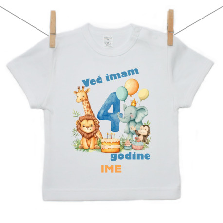 Majica s kratkim rukavom Već imam 4 godine Safari Majica s kratkim rukavom Već imam 4 godine Safari