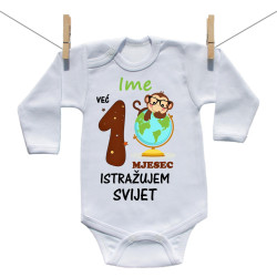 Bodije s dugim rukavom Već 1 mjesec istražujem svijet
