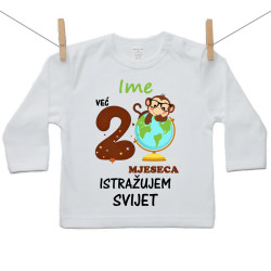 Majica s dugim rukavom Već 2 mjeseca istražujem svijet