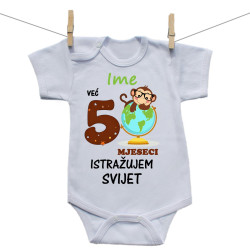 Bodije s kratkim rukavom Već 5 mjeseci istražujem svijet