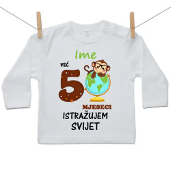 Majica s dugim rukavom Već 5 mjeseci istražujem svijet