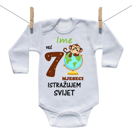 Bodije s dugim rukavom Već 7 mjeseci istražujem svijet