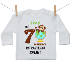 Majica s dugim rukavom Već 7 mjeseci istražujem svijet