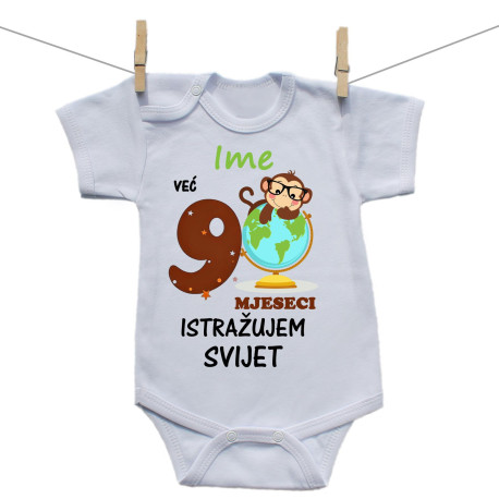 Bodije s kratkim rukavom Već 9 mjeseci istražujem svijet