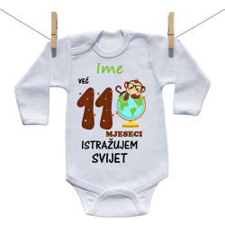 Bodije s dugim rukavom Već 11 mjeseci istražujem svijet