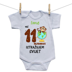 Bodije s kratkim rukavom Već 11 mjeseci istražujem svijet
