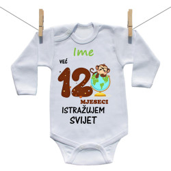Bodije s dugim rukavom Već 12 mjeseci istražujem svijet