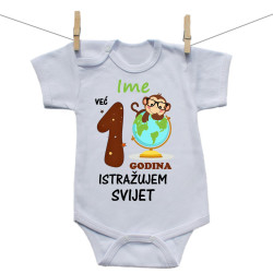 Bodije s kratkim rukavom Već 1 godinu istražujem svijet