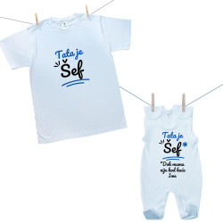 Obiteljski set (kombinezon) Tata je šef