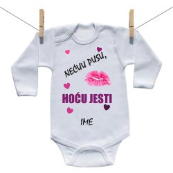 Bodije s dugim rukavom Neću pusu, hoću jesti!