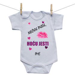Bodije s kratkim rukavom Neću pusu, hoću jesti!