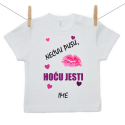 Majica s kratkim rukavom Neću pusu, hoću jesti!