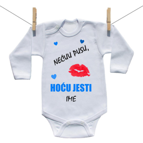 Bodije s dugim rukavom Nećuu pusu, hoću jesti!
