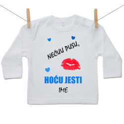 Majica s dugim rukavom Nećuu pusu, hoću jesti!