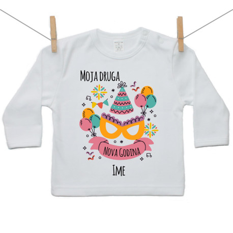Majica s dugim rukavom Moja druga Nova godina Majica s dugim rukavom Moja druga Nova godina