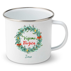 Emajlirana šalica Vrijeme Božića