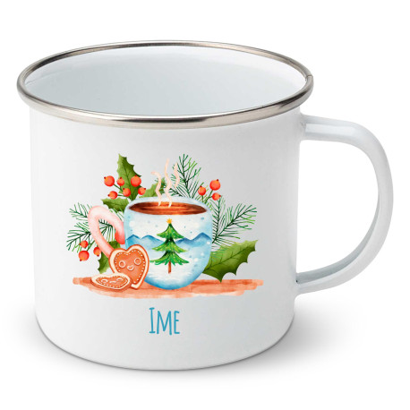 Emajlirana šalica Vrijeme za medenjak
