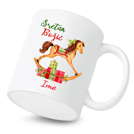 Keramička šalica Konjić za ljuljanje