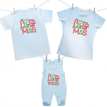 Obiteljski set (kombinezon) Merry Christmas